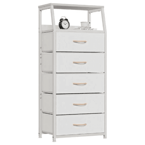 Nightstand with USB charging top shelf