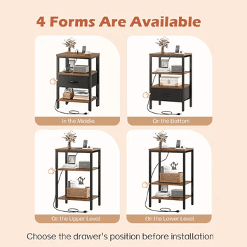 Flexible drawer placement options